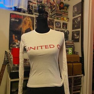 Y2K United Colors Of Benetton White Long Sleeve Tee
